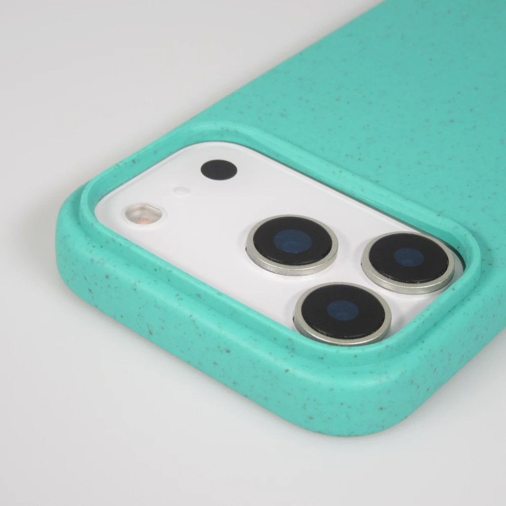 iPhone 17 Pro Max Case Hülle - Bio Eco-Friendly Vegan mit Handykette Necklace - Türkis