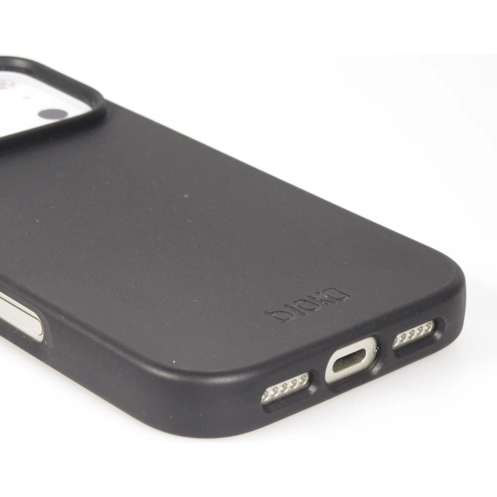 iPhone 17 Pro Case Hülle - Bioka Biologisch Abbaubar Eco-Friendly Kompostierbar - Schwarz