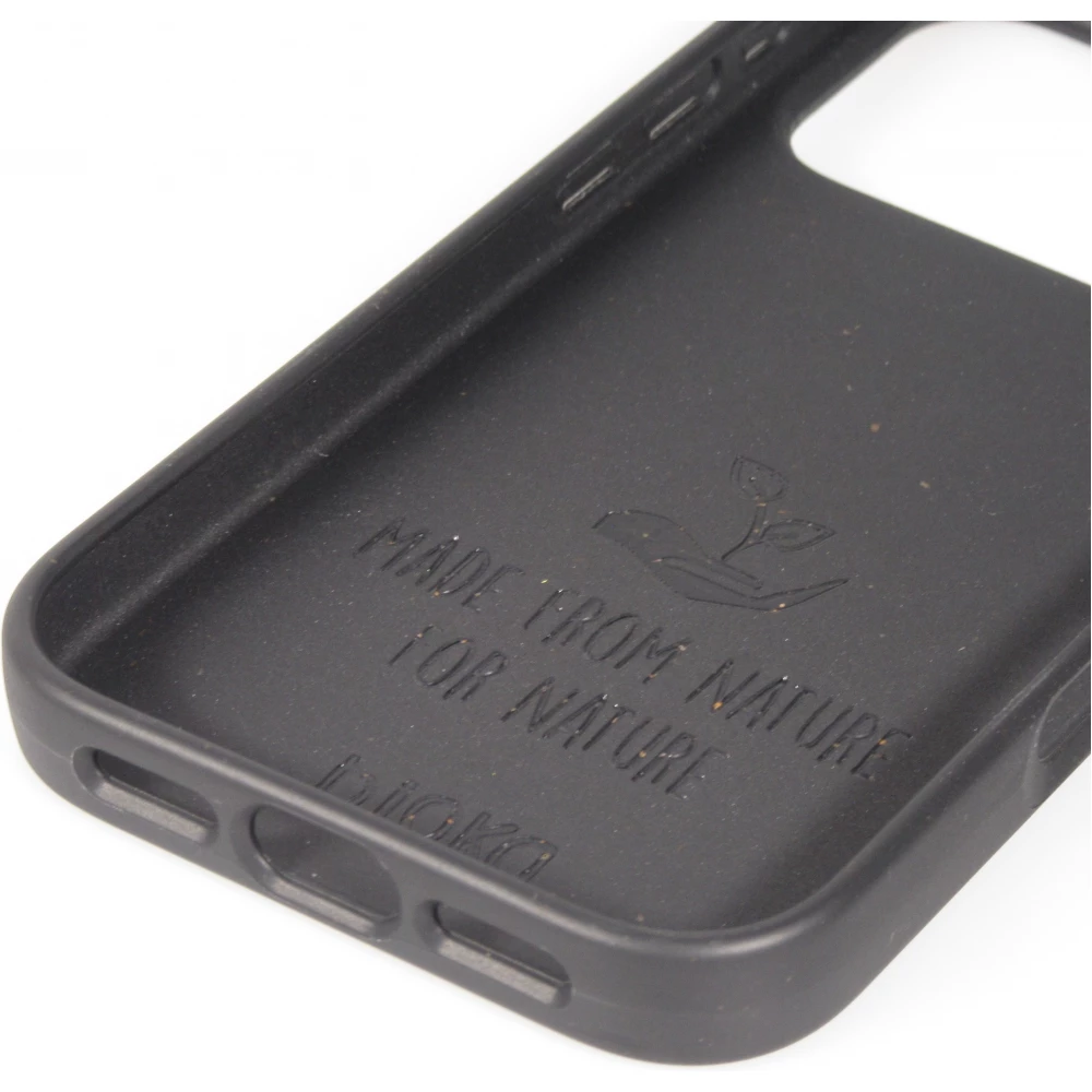 iPhone 17 Pro Case Hülle - Bioka Biologisch Abbaubar Eco-Friendly Kompostierbar - Schwarz