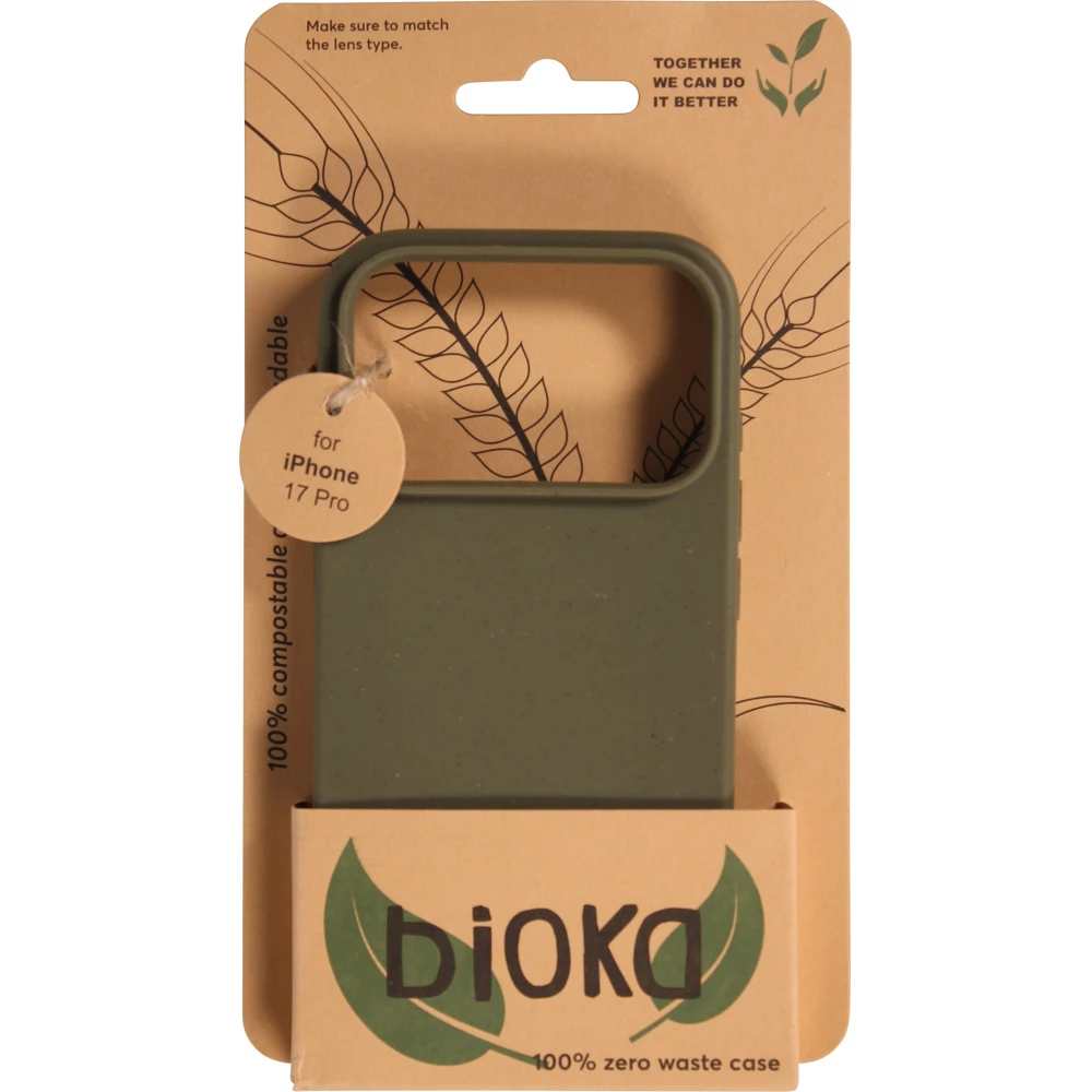 Coque iPhone 17 Pro - Bioka biodégradable et compostable Eco-Friendly - Vert foncé