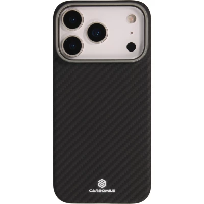 Coque iPhone 17 Pro Max - Carbomile case de protection en fibre de carbone aramide véritable - Noir