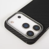 iPhone 17 Pro Case Hülle - Carbomile Schutzcase aus echtem Aramid Carbonfaser - Schwarz
