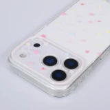 iPhone 17 Pro Max Case Hülle - Cute Stars aus Flexiblem Silikon Süsses Kawaii-Design mit Weichem Schutz - Transparent