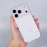 iPhone 17 Pro Max Case Hülle - Cute Stars aus Flexiblem Silikon Süsses Kawaii-Design mit Weichem Schutz - Transparent