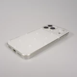 Coque iPhone 17 Pro - Gel petit coeur transparent - Blanc