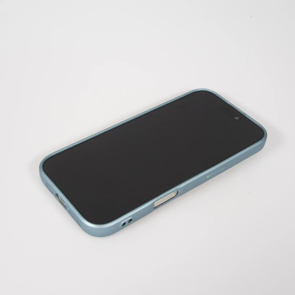 iPhone 17 Pro Max Case Hülle - Gummi weich mit Kameraschutzglas MagSafe - Blau