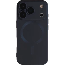 iPhone 17 Pro Max Case Hülle - Gummi weich mit Kameraschutzglas MagSafe - Dunkelblau
