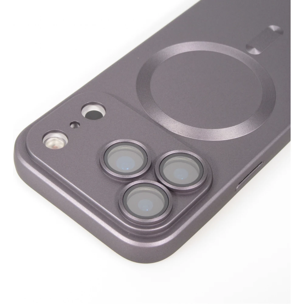 iPhone 17 Pro Max Case Hülle - Gummi weich mit Kameraschutzglas MagSafe - Dunkelgrau
