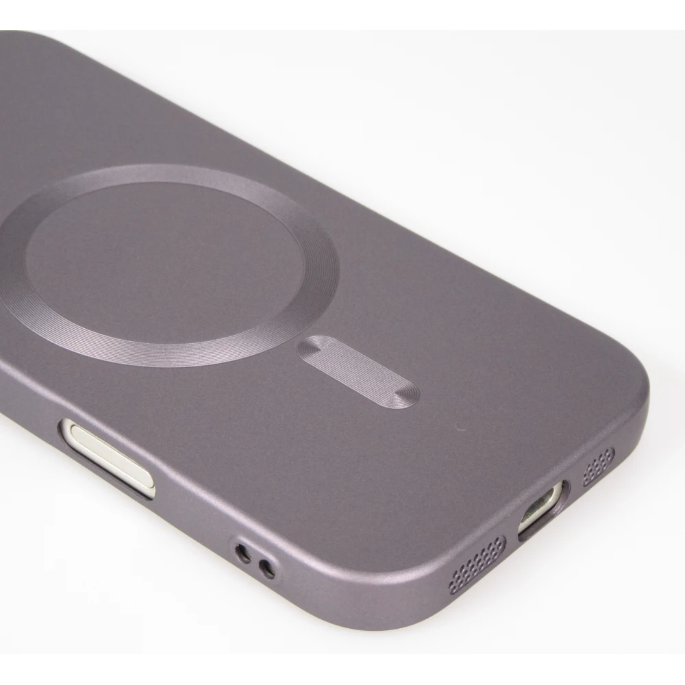iPhone 17 Pro Max Case Hülle - Gummi weich mit Kameraschutzglas MagSafe - Dunkelgrau