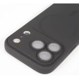 iPhone 17 Pro Max Case Hülle - Gummi weich mit Kameraschutzglas MagSafe - Schwarz