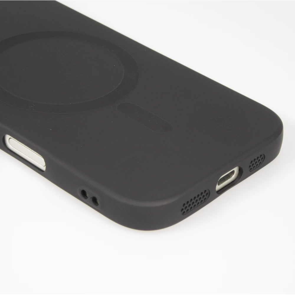 iPhone 17 Pro Max Case Hülle - Gummi weich mit Kameraschutzglas MagSafe - Schwarz