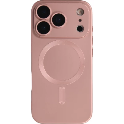 Coque iPhone 17 Pro - Gel souple avec vitre de protection caméra MagSafe - Rose