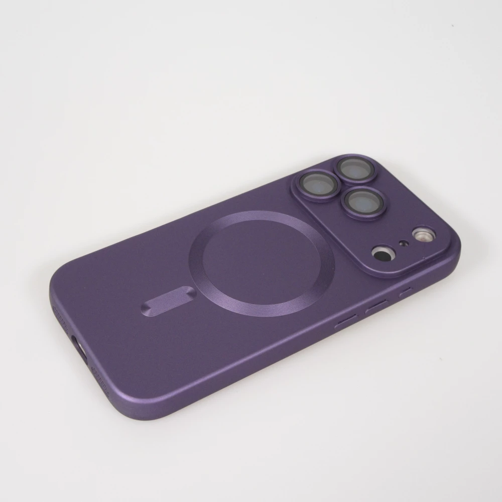 Coque iPhone 17 Pro Max - Gel souple avec vitre de protection caméra MagSafe - Violet