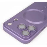 Coque iPhone 17 Pro Max - Gel souple avec vitre de protection caméra MagSafe - Violet