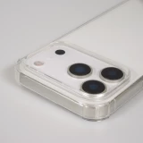 Hülle iPhone 17 Pro - Gummi transparent mit Seil - Weiss / Schwarz