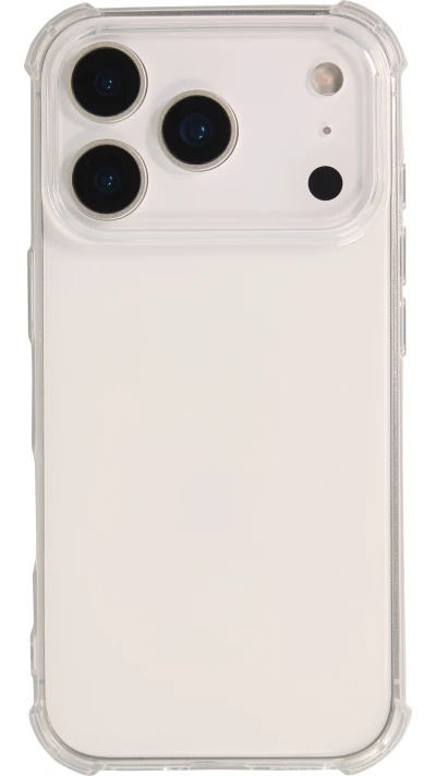 Coque iPhone 17 Pro Max - Gel Transparent Silicone Bumper anti-choc avec protections pour coins