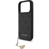 iPhone 17 Pro Case Hülle - Guess 4G Charm Elegante Schutz Raffiniertes Design Trendaccessoire - Grau