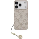 Coque iPhone 17 Pro - Guess 4G charm protection élégante design raffiné accessoire tendance - Rose