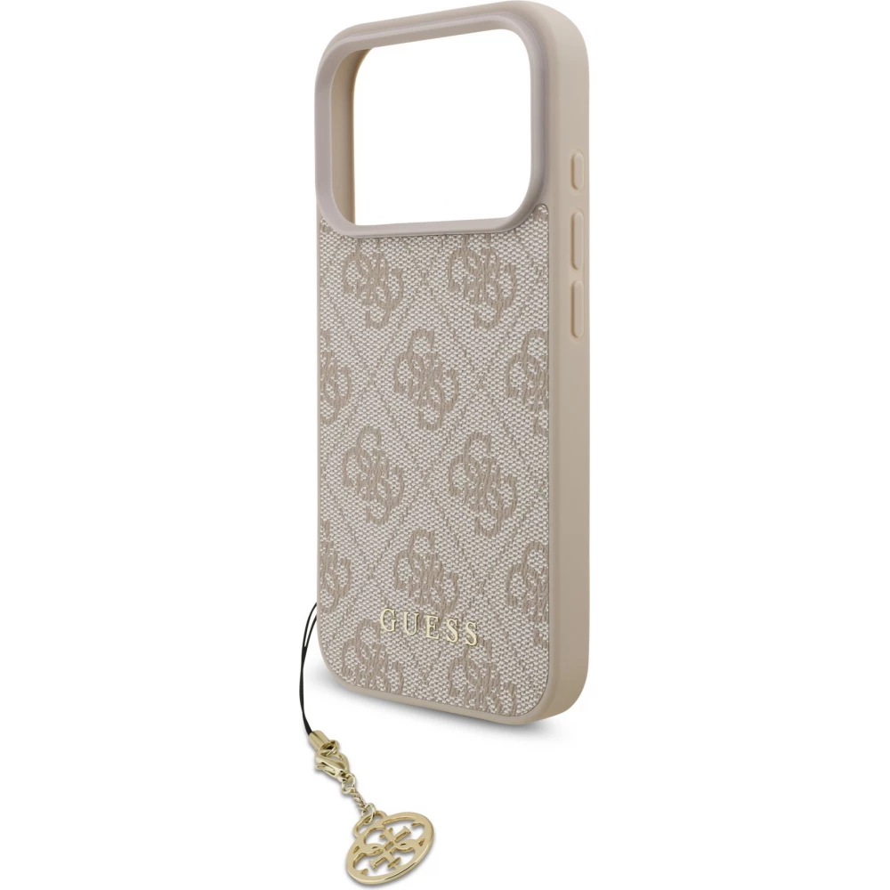 Coque iPhone 17 Pro - Guess 4G charm protection élégante design raffiné accessoire tendance - Rose