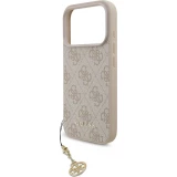 Coque iPhone 17 Pro - Guess 4G charm protection élégante design raffiné accessoire tendance - Rose