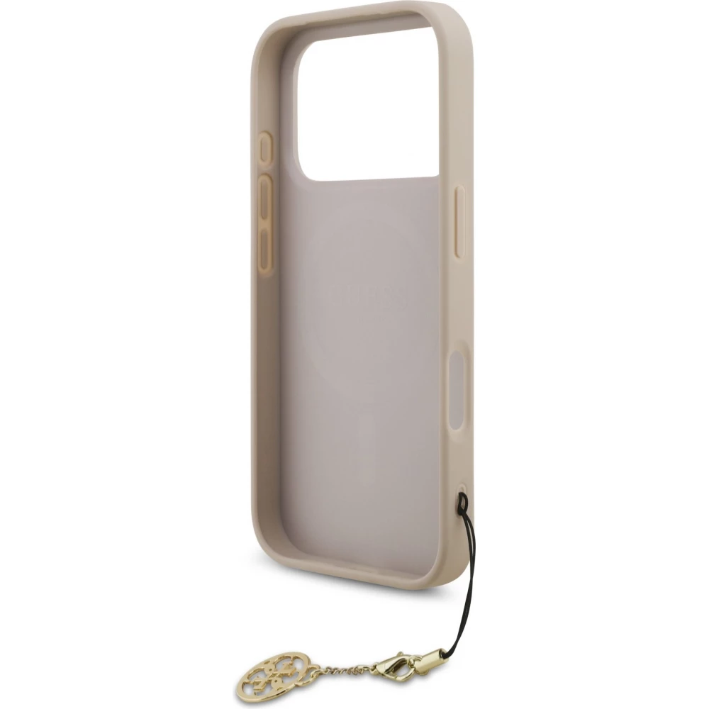 Coque iPhone 17 Pro - Guess 4G charm protection élégante design raffiné accessoire tendance - Rose