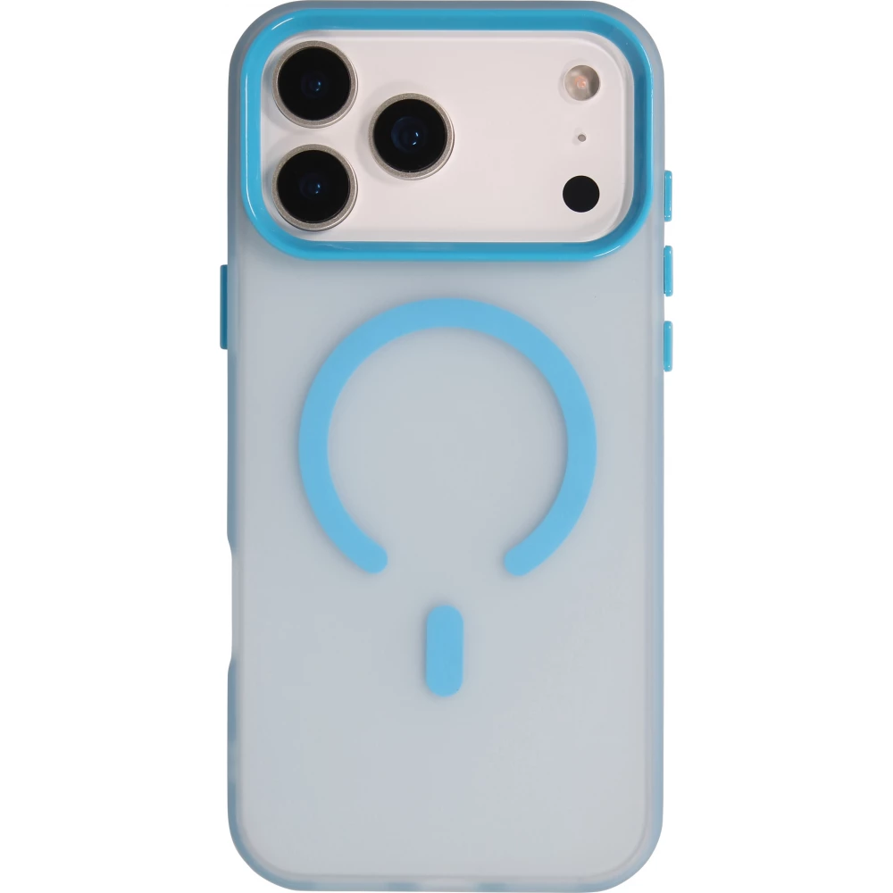 iPhone 17 Pro Max Case Hülle - Jelly Color Semi-transparent mit MagSafe - Orange - Blau