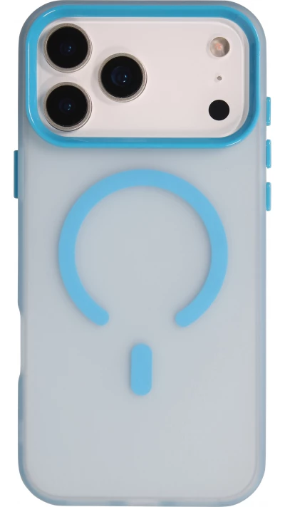 iPhone 17 Pro Max Case Hülle - Jelly Color Semi-transparent mit MagSafe - Orange - Blau