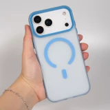 iPhone 17 Pro Max Case Hülle - Jelly Color Semi-transparent mit MagSafe - Orange - Blau