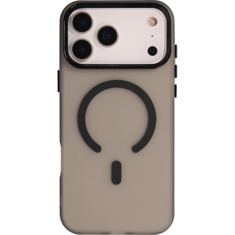 Coque iPhone 17 Pro Max - Jelly Color semi-transparent avec MagSafe - Noir