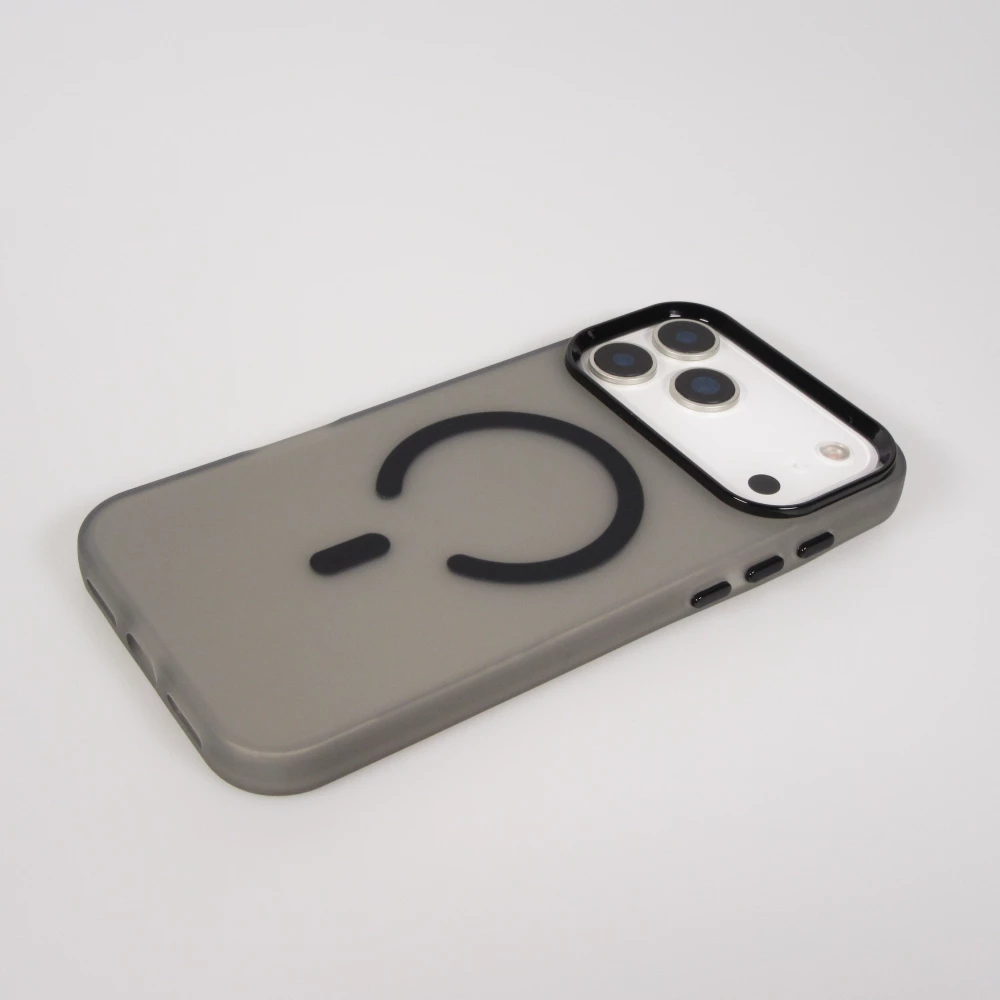 Coque iPhone 17 Pro Max - Jelly Color semi-transparent avec MagSafe - Noir