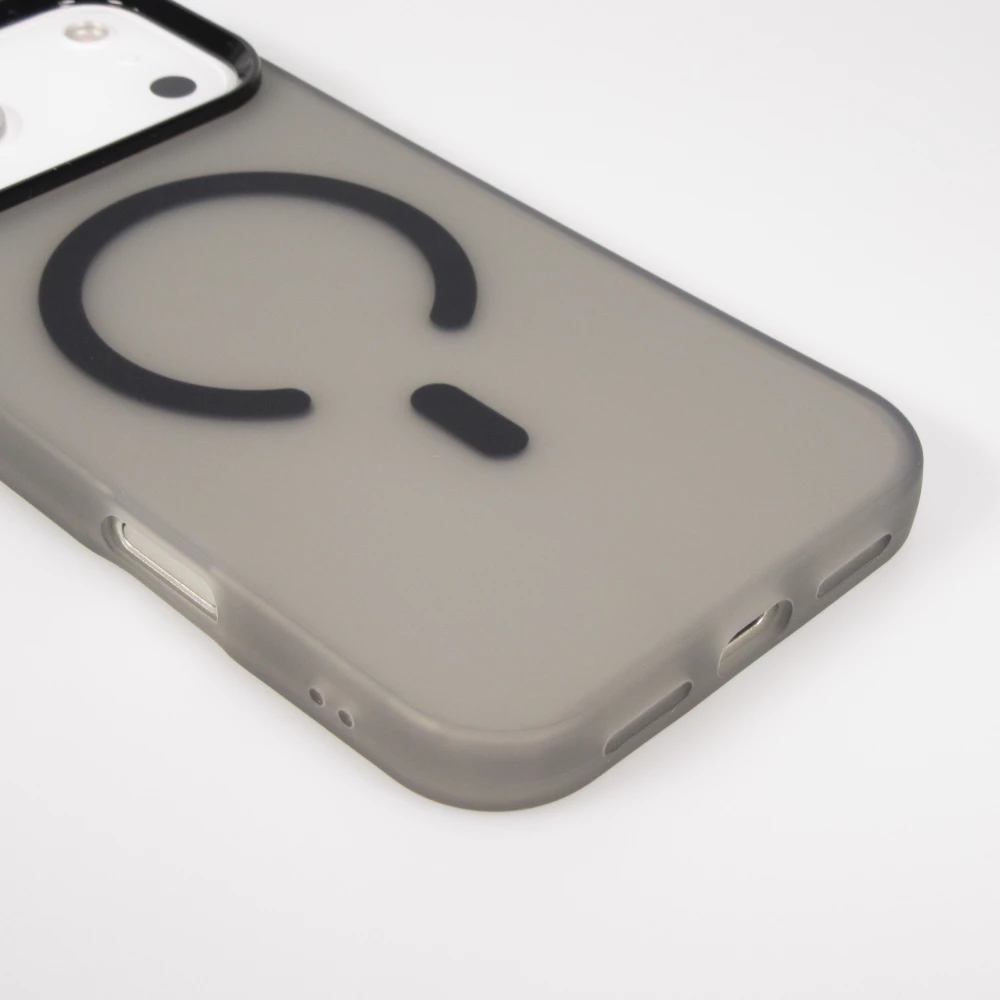 Coque iPhone 17 Pro Max - Jelly Color semi-transparent avec MagSafe - Noir