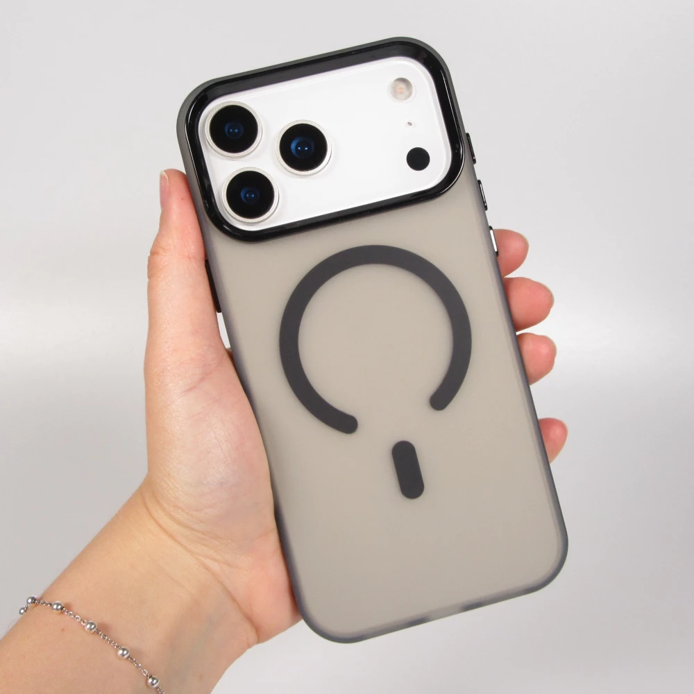 Coque iPhone 17 Pro Max - Jelly Color semi-transparent avec MagSafe - Noir