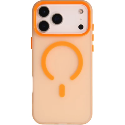 Coque iPhone 18 Pro / 17 Pro - Jelly Color semi-transparent avec MagSafe - Orange