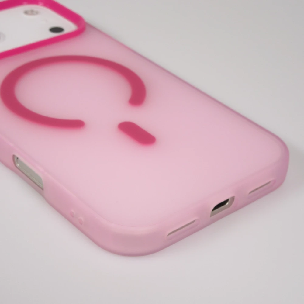 Coque iPhone 17 Pro Max - Jelly Color semi-transparent avec MagSafe - Rose