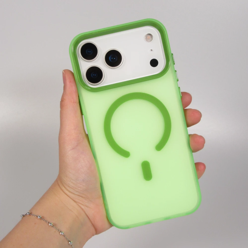 Coque iPhone 17 Pro Max - Jelly Color semi-transparent avec MagSafe - Vert