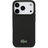 Coque iPhone 17 Pro - Lacoste Petit Pique MagSafe avec logo m&eacute;tal protection &eacute;l&eacute;gante et durable - Noir
