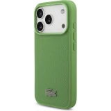 Coque iPhone 17 Pro - Lacoste Petit Pique MagSafe avec logo métal protection élégante et durable - Vert