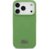 Coque iPhone 17 Pro - Lacoste Petit Pique MagSafe avec logo métal protection élégante et durable - Vert