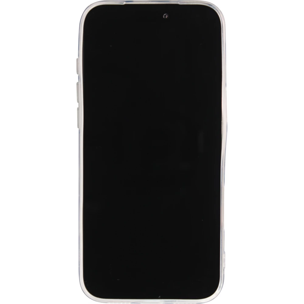 iPhone 17 Pro Case Hülle - Leopard Schwarz/Weiss Klare Silikon Schutzhülle - Schwarz