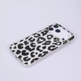 iPhone 17 Pro Case Hülle - Leopard Schwarz/Weiss Klare Silikon Schutzhülle - Schwarz