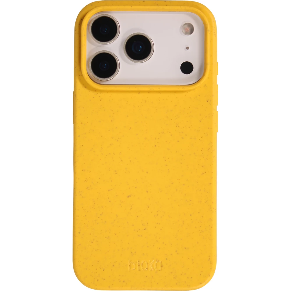 Coque iPhone 17 Pro Max - Bioka biodégradable et compostable Eco-Friendly jaune
