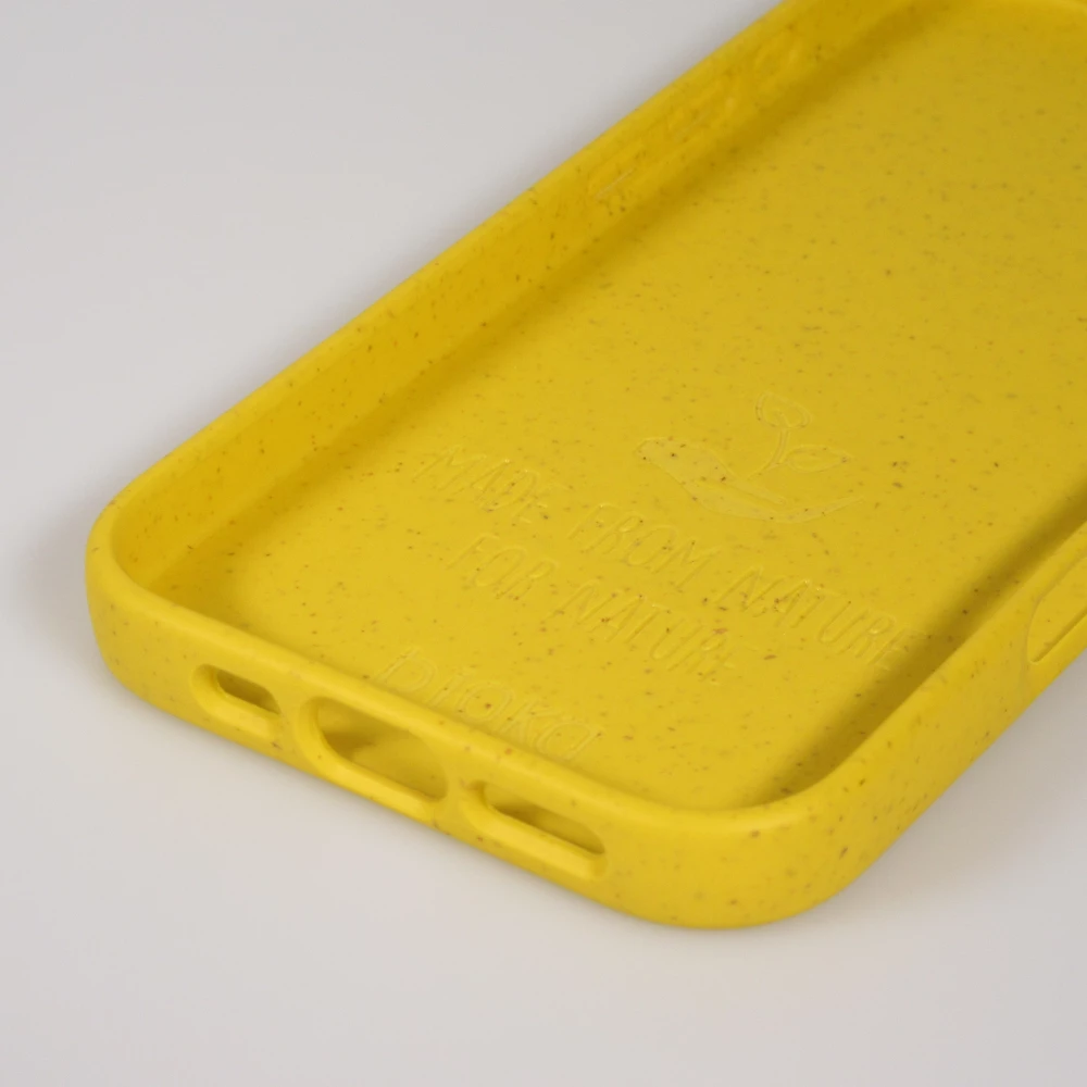 Coque iPhone 17 Pro Max - Bioka biodégradable et compostable Eco-Friendly jaune