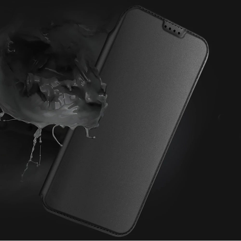 Coque iPhone 17 Pro Max - Dux Ducis Skin Pro avec rabat et emplacement pour cartes en cuir synth&eacute;tique PU et TPU flexible - Noir