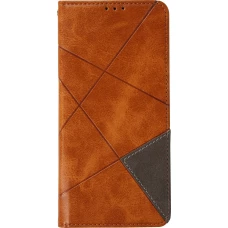 Coque iPhone 17 Pro Max - Flip Géometrique brun clair