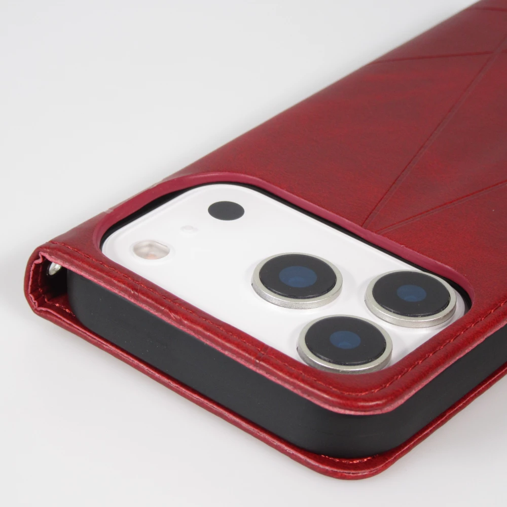 Hülle iPhone 17 Pro Max - Flip Geometrisch - Rot