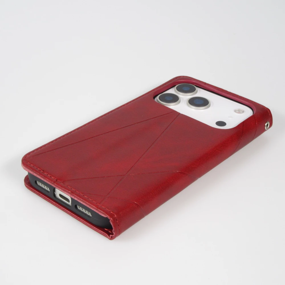 Hülle iPhone 17 Pro Max - Flip Geometrisch - Rot