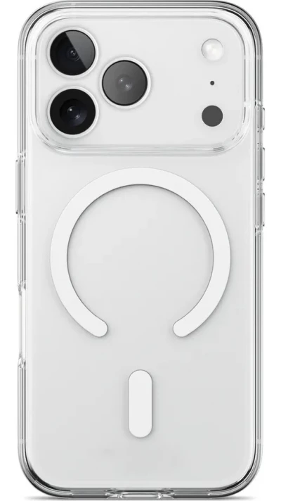 Coque iPhone 17 Pro Max - Gel transparent compatible MagSafe silicone TPU Super Clear