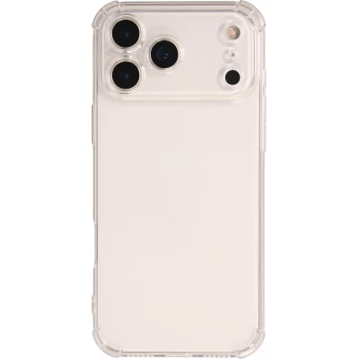 Coque iPhone 17 Pro Max - Gel Transparent Silicone Bumper protection cam&eacute;ra anti-choc avec protections pour coins - Transparent