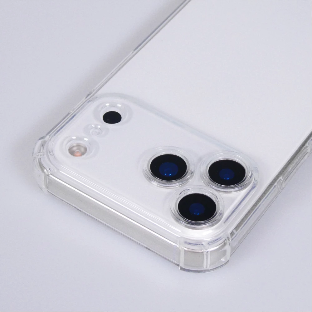 iPhone 17 Pro Max Case H&uuml;lle - Kameraschutz Silikonh&uuml;lle transparent stossfest mit Bumper und Eckenschutz - Transparent