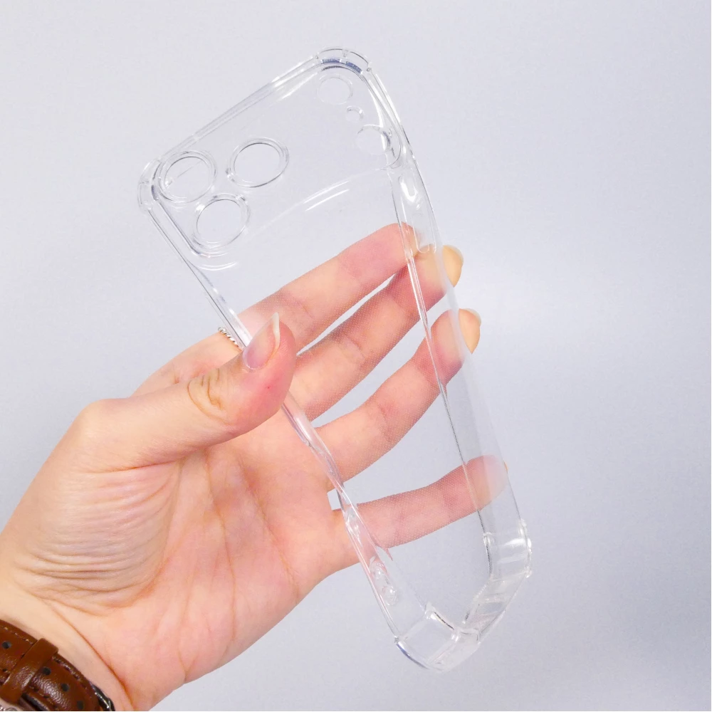 iPhone 17 Pro Max Case H&uuml;lle - Kameraschutz Silikonh&uuml;lle transparent stossfest mit Bumper und Eckenschutz - Transparent